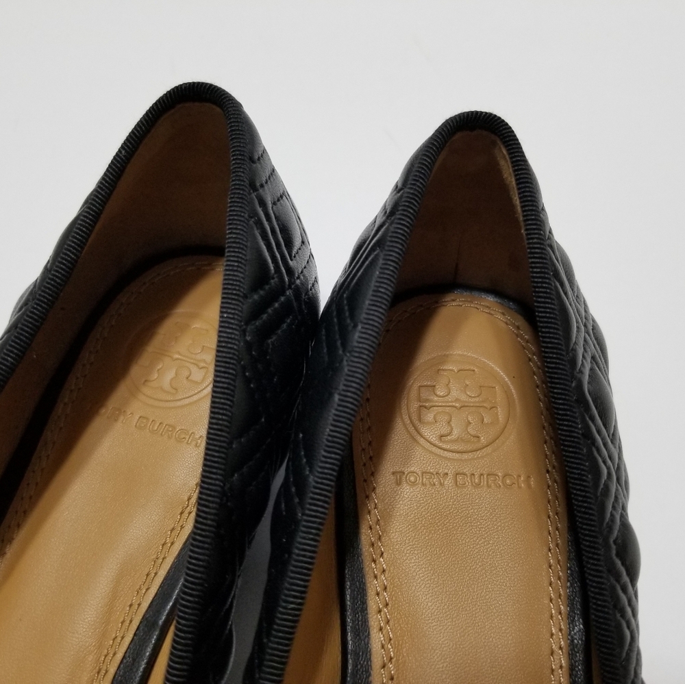 NIB Tory Burch Marion Quilted Leather Ballet Flat in Perfect Black Size 7, 7.5 - Picture 14 of 16
